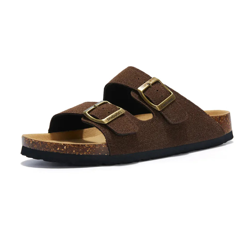 NUVRA Siena – Cork Double-Strap Sandal