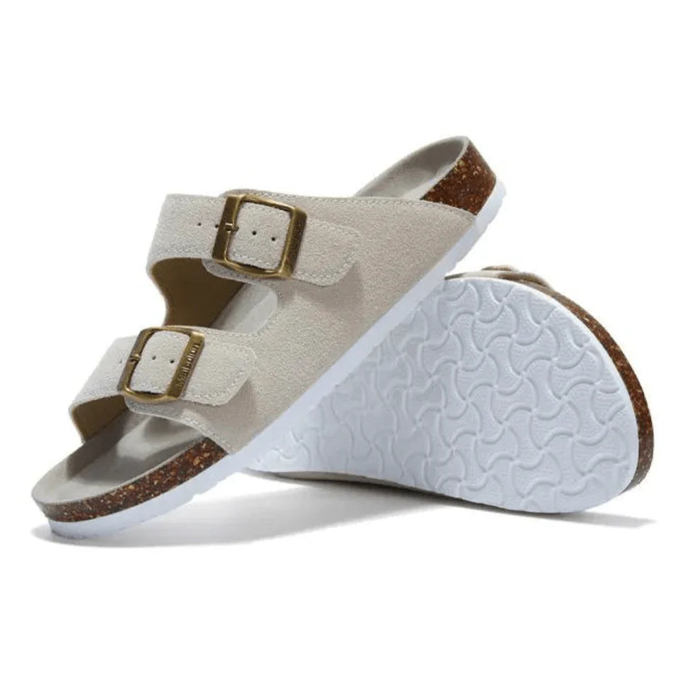 NUVRA Siena – Cork Double-Strap Sandal