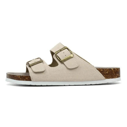 NUVRA Siena – Cork Double-Strap Sandal
