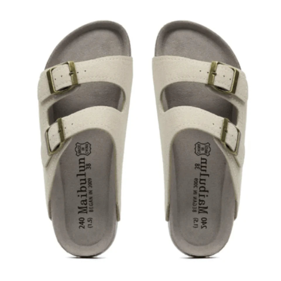 NUVRA Siena – Cork Double-Strap Sandal