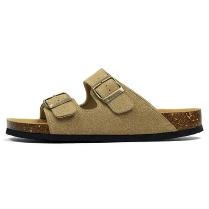NUVRA Siena – Cork Double-Strap Sandal